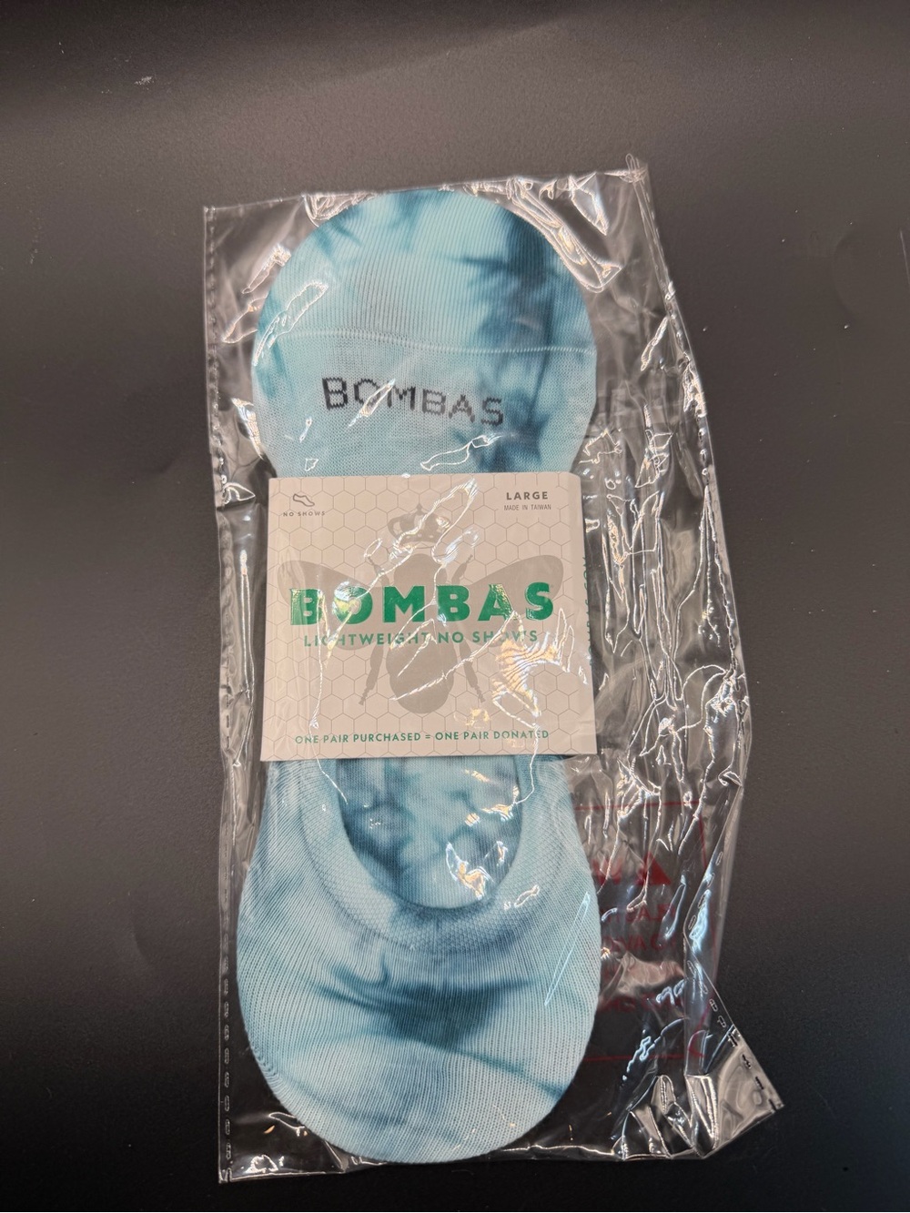 Bombas Men's Light Blue Tie-Dye No-Show Socks